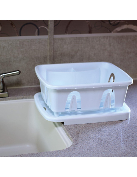 Escurridor de Platos Camco 43511 con Bandeja Drenaje Blanco Escurridor de Platos Camco 43511 con Bandeja Drenaje Blanco