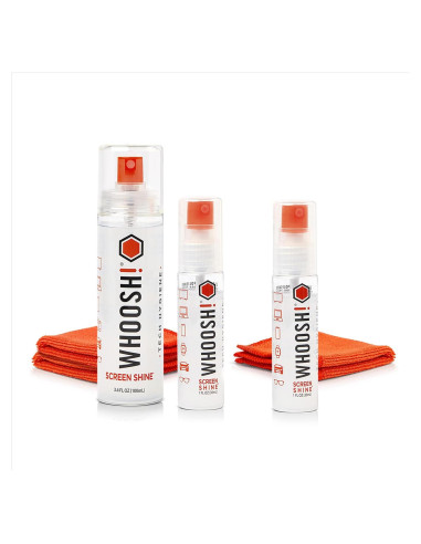 Limpiador de Pantallas WHOOSH! 100 ml + 2x 30 ml + 3 Paños