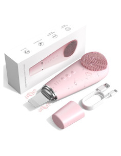 Cepillo Facial 2 en 1 Jxvtomv Rosa Recargable IPX7 7 Modos