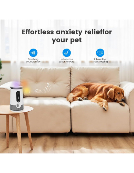 Dispensador de golosinas para mascotas Gardner Pet Smart con cámara HD 1080P Dispensador de golosinas para mascotas Gardner Pet Smart con cámara HD 1080P