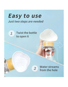 Botella de Agua Portátil para Perros Petsaunter 591ml Amarillo 2