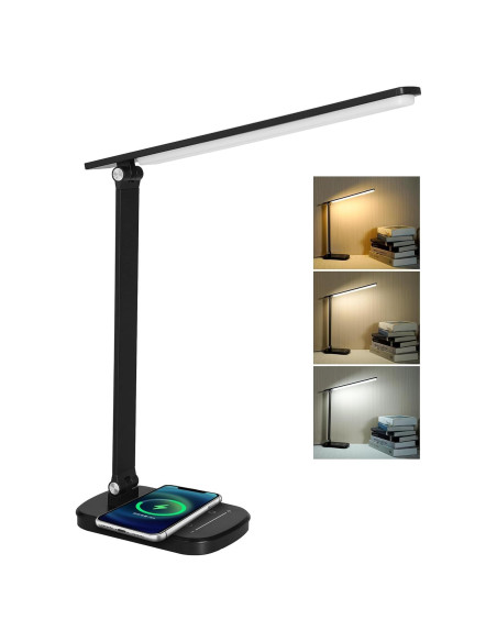 Lámpara de Escritorio LED Faithorse T02-BK 21W Carga Inalámbrica Lámpara de Escritorio LED Faithorse T02-BK 21W Carga Inalámbrica