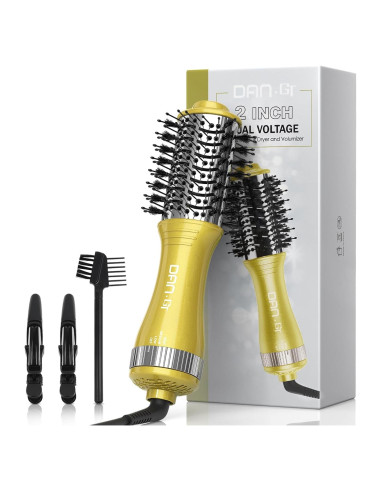 Conjunto Cepillo de Aire Caliente y Mini Rizador DAN Technology 2.54 cm
