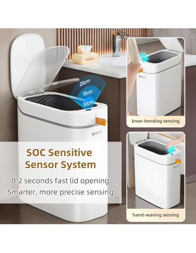 Papelera Automática Funest 3.5 Galones con Sensor USB