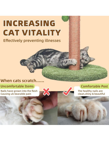 Rascador para Gatos Meowoou 84 cm con Cuerda de Sisal
