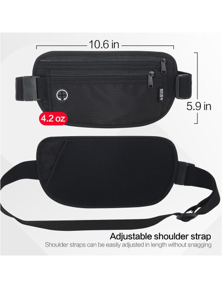 Cinturón Antirrobo RFID Arouselove Negro para Viajes Cinturón Antirrobo RFID Arouselove Negro para Viajes
