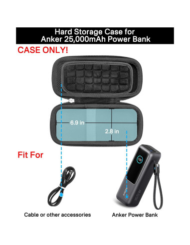 Funda Dura RAIACE para Batería Externa Anker 25,000mAh - Negro