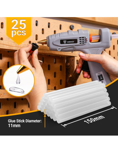 Pistola de Pegamento Caliente DEKOPRO 100W Doble Temperatura