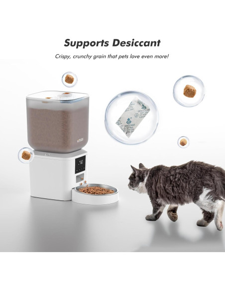 Comedero Automático Nityers 8L para Perros y Gatos Blanco Comedero Automático Nityers 8L para Perros y Gatos Blanco