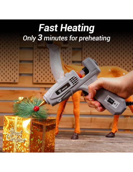 Pistola de Pegamento Caliente DEKOPRO 100W Doble Temperatura Pistola de Pegamento Caliente DEKOPRO 100W Doble Temperatura