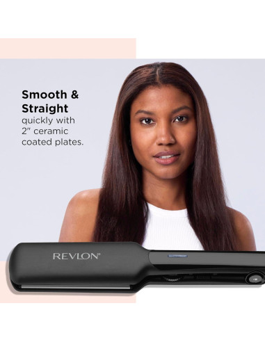 Plancha de Cabello Revlon Cerámica 2" Calentamiento Rápido