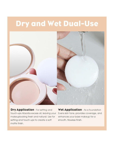 Polvo Compacto UCANBE 2-en-1 Mate Control Aceite Natural Polvo Compacto UCANBE 2-en-1 Mate Control Aceite Natural