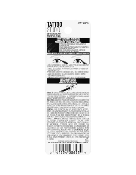 Delineador afilable Maybelline Tattoo Studio Navy Bling 1.13g Delineador afilable Maybelline Tattoo Studio Navy Bling 1.13g