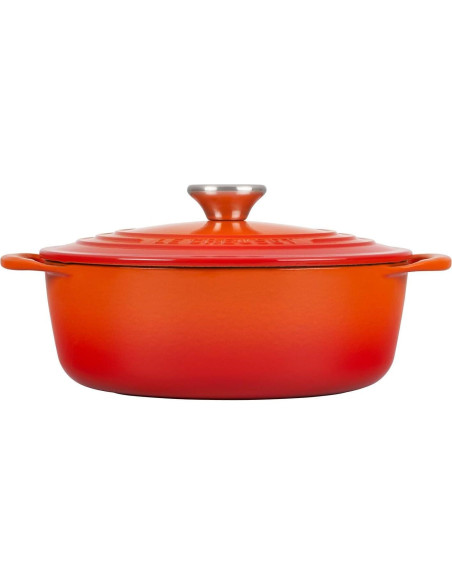 Horno Redondo Poco Profundo Le Creuset 2.6L Esmaltado Llama Horno Redondo Poco Profundo Le Creuset 2.6L Esmaltado Llama