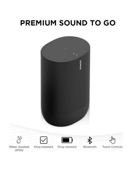 Altavoz inteligente portátil Sonos Move - Negro, 11h batería Altavoz inteligente portátil Sonos Move - Negro, 11h batería
