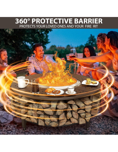 Mesa de Fuego Uniflasy 121.9 cm con Estante para Leña