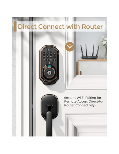 Cerradura Inteligente WiFi ARPHA D289+H100-NEW con Cámara y Huella