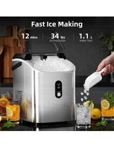 Fabricador de Hielo Nugget Antarctic Star 15.42 kg/24H Plateado 2