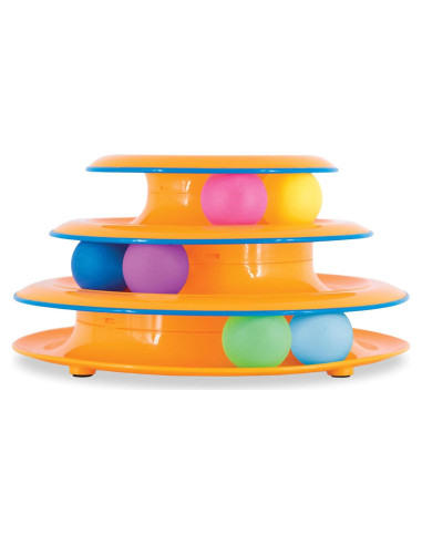 Torre de Pistas Interactiva PetStages 3 Niveles con 6 Bolas