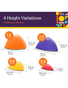 Piedras de Paso Multicolor Suministros Especiales 12 Piezas 2