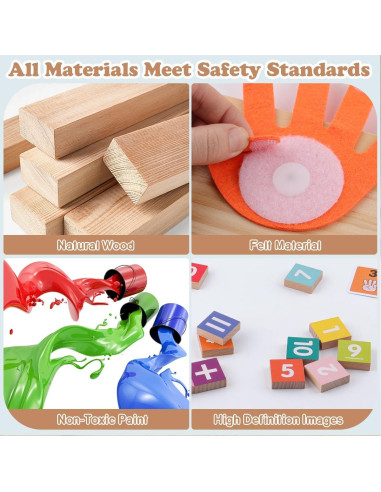 Juguete Educativo Montessori Wunzkii Números 11 Bloques