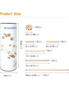 Bloques de Construcción de Madera WODI 60 Piezas para Niños 2