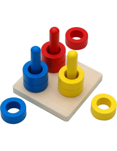 Juego de Discos de Madera Elite Montessori para Bebés 6+ Meses