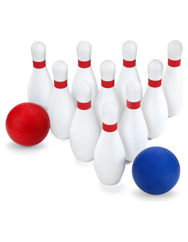 Juego de Bolos para Niños Phobby - 10 Bolos de Espuma y 2 Pelotas