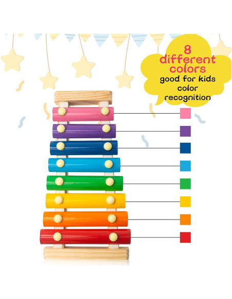 Xilófono Educativo MCPINKY para Niños 1-3 Años 8 Teclas Xilófono Educativo MCPINKY para Niños 1-3 Años 8 Teclas