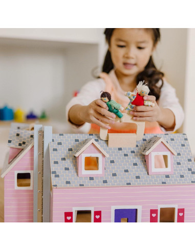 Casa de Muñecas Plegable Melissa & Doug con Muebles 34cm