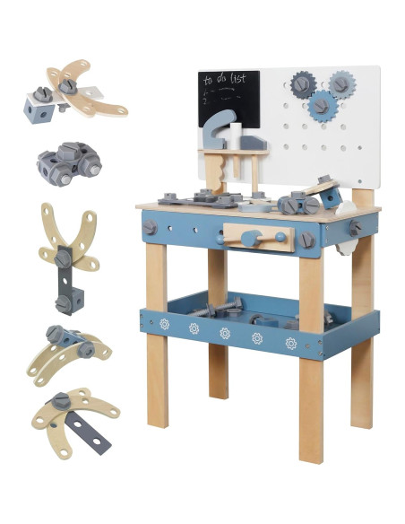 Banco de herramientas de madera TOUCH US 51 piezas para niños Banco de herramientas de madera TOUCH US 51 piezas para niños
