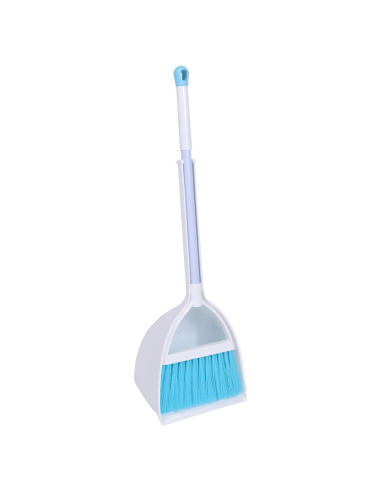 Mini Escoba y Recogedor QIDIWIN para Niños - Blanco y Azul