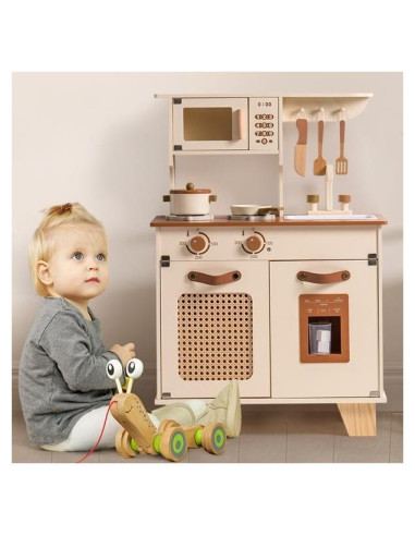 Juego de Cocina de Madera ROBUD Mocha para Niños 3-8 Años