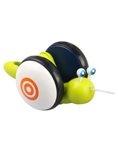 Carro de Tirar Caracol de Madera Beaupretty 25x10cm Educativo