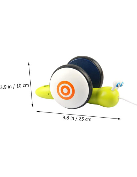 Carro de Tirar Caracol de Madera Beaupretty 25x10cm Educativo Carro de Tirar Caracol de Madera Beaupretty 25x10cm Educativo