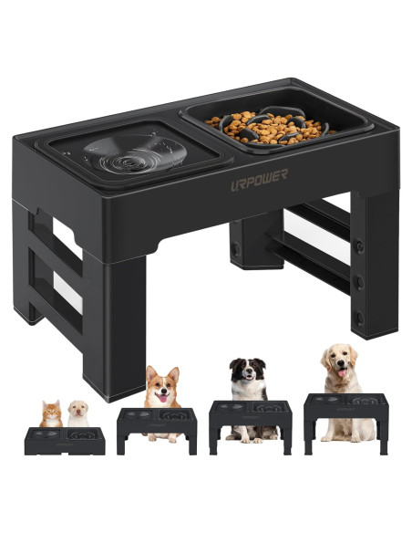 Cuencos Elevados URPOWER para Perros y Gatos Ajustables Cuencos Elevados URPOWER para Perros y Gatos Ajustables