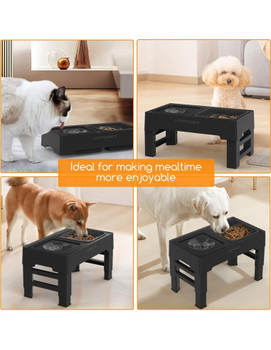 Cuencos Elevados URPOWER para Perros y Gatos Ajustables