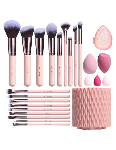 Conjunto de Brochas de Maquillaje BS-MALL 18 Piezas Rosa Conjunto de Brochas de Maquillaje BS-MALL 18 Piezas Rosa