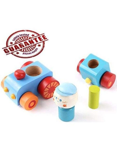 Juguete de Arrastre de Madera ZheJiang Tren Montessori 14.5cm Juguete de Arrastre de Madera ZheJiang Tren Montessori 14.5cm