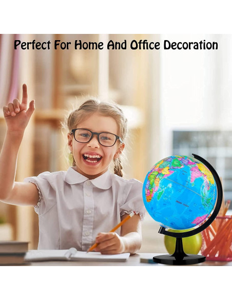 Globo Terráqueo Wizdar 25.4 cm Educativo Rotatorio para Niños Globo Terráqueo Wizdar 25.4 cm Educativo Rotatorio para Niños