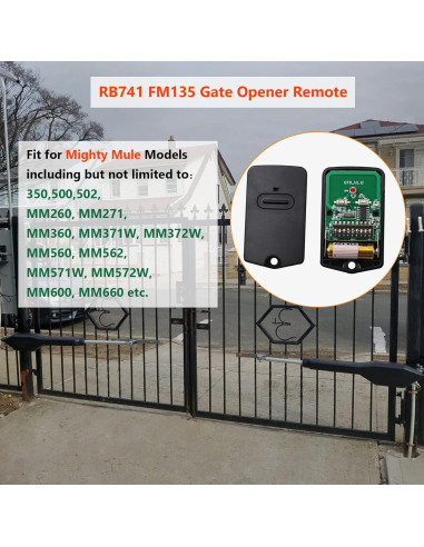 Control Remoto GTO Mighty Mule RB741 - Paquete de 3