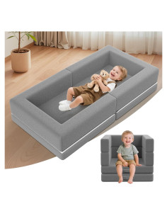 Cama de viaje portátil para niños Abdtech 3 en 1 - Gris