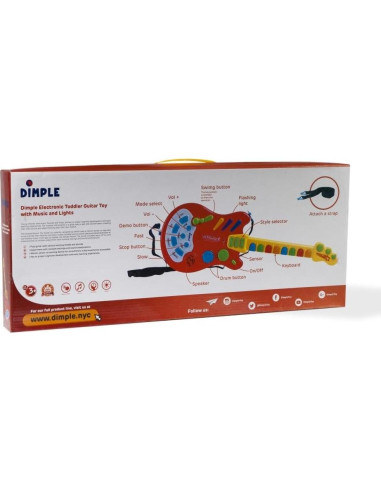Guitarra Electrónica DimpleChild para Niños 1.27 kg 2 Paquete