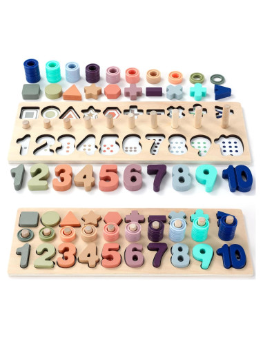 Juguetes de Madera Montessori BEKILOLE para Niños 3 Años