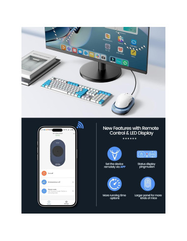 Mover de Ratón Vaydeer M4 Ultra con Control Remoto y App