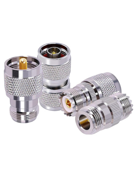 Adaptador Coaxial RF CNARIO N a UHF 4 Piezas 50 Ohmios Adaptador Coaxial RF CNARIO N a UHF 4 Piezas 50 Ohmios