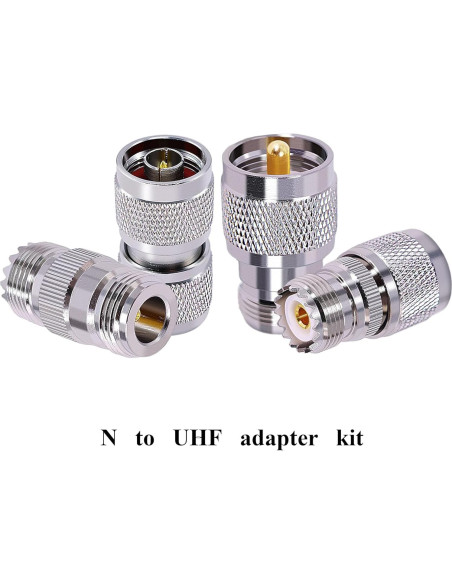 Adaptador Coaxial RF CNARIO N a UHF 4 Piezas 50 Ohmios Adaptador Coaxial RF CNARIO N a UHF 4 Piezas 50 Ohmios
