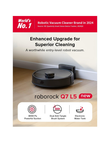 Robot Aspirador y Mopa Roborock Q7 con Navegación LiDAR