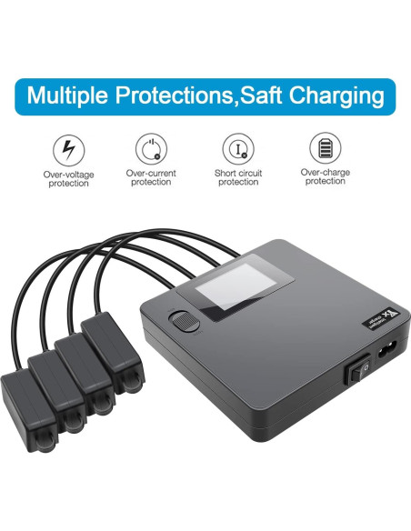 Cargador LCD 6 en 1 Hanatora para Baterías DJI Mini 3/4 Pro Cargador LCD 6 en 1 Hanatora para Baterías DJI Mini 3/4 Pro