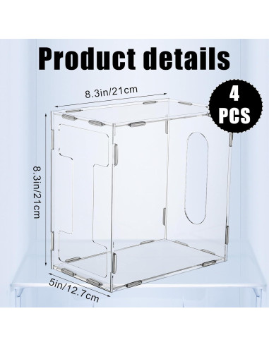 Organizador de Leche Materna Domensi 4 Pcs Transparente 21x21 cm
